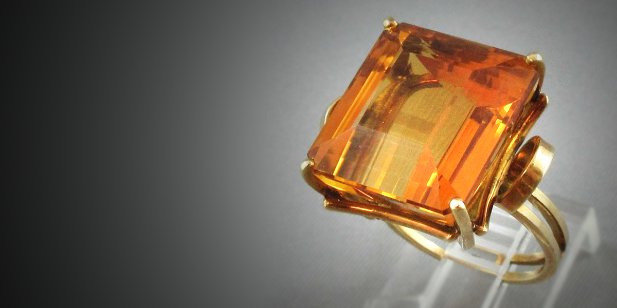 Citrine, 18K yellow gold