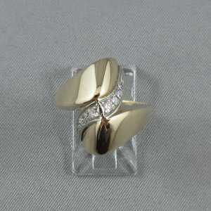 Bague 8 diamants, 14K or jaune B3184-1-1
