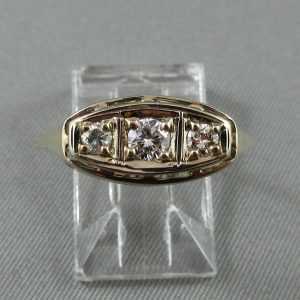 Bague 3 diamants 14K B4693-1