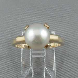 Bague Akoya, 14K or jaune B4705-1-1