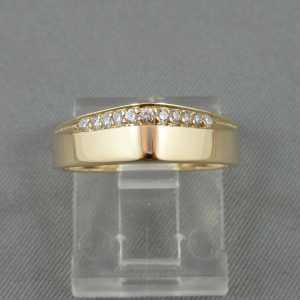 Bague 11 diamants 18K or jaune B5246-1-1