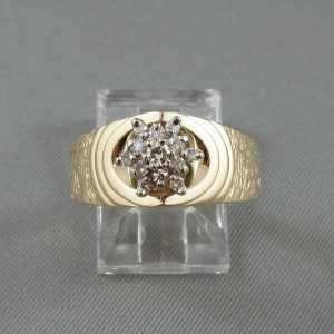 bague diamant 14k or jaune B5990-1