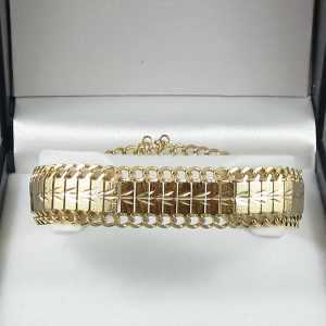 Bracelet Motif végétal, 18K or jaune B6098-1