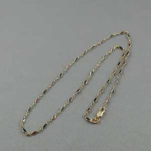 Collier, rubis et saphirs bleus, 14K jaune, B6095-1