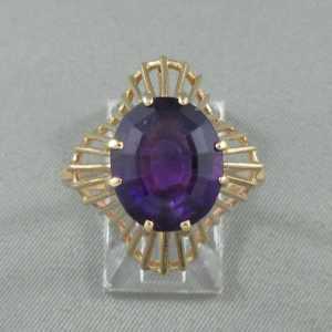 Bague améthyste, 14K jaune, B6232-1