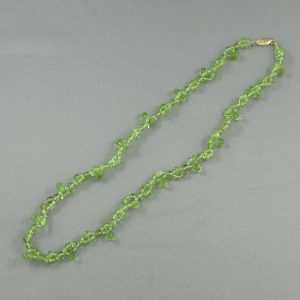 Collier péridots, 14K jaune, B6405-1
