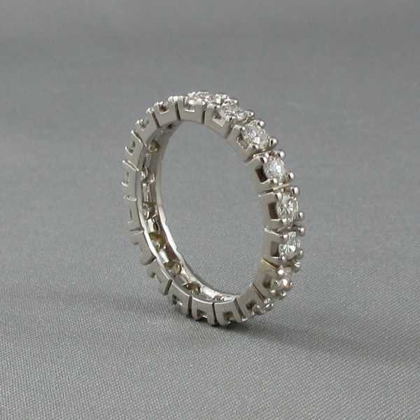 Jonc éternité, 14K blanc, B6432-2