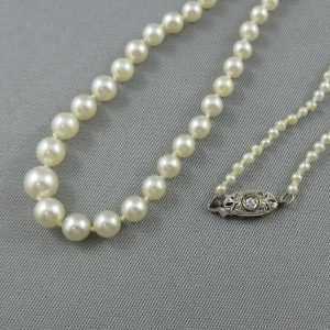Collier perles d'eau salée, 14K, B2718-2