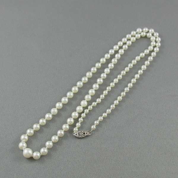 Collier Perles Akoya, 10K blanc, B6360-2