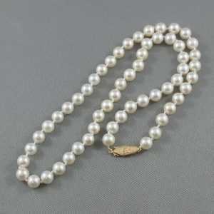 Collier Perles Akoya, 14K jaune, B6483-2