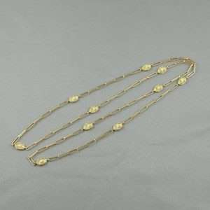 Sautoir, 10 diamants, 18K jaune, B6547-1