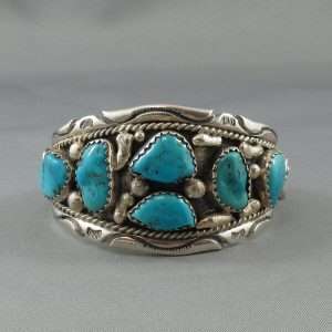 Bracelet 6 turquoises, B6598-1