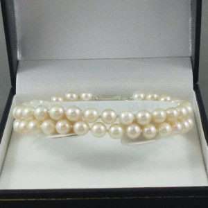 Bracelet 2 rangs, perles Akoya, B6626-1