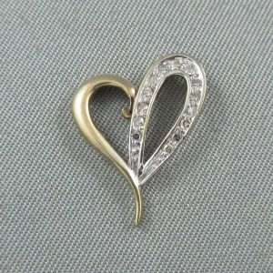 Pendentif 14 diamants, 10K, B6558-1