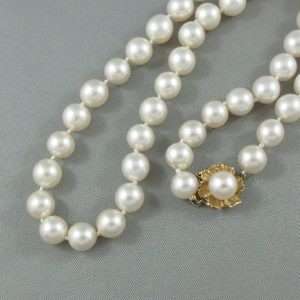 Collier perles Akoya, 14K jaune, B6656-1