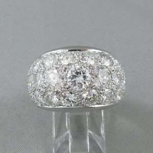 Bague 29 diamants, 14K blanc, C3132-1