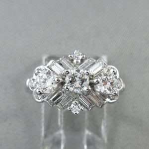 Bague 19 diamants, 18K blanc, C3135-1