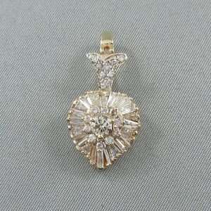 Pendentif 40 diamants, 14K jaune, C3136-1