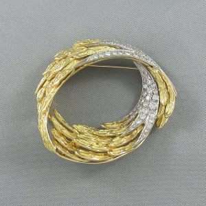 Broche 59 diamants, 18K, C3139-1