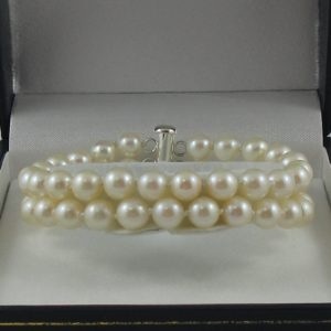 Bracelet 2 rangs, perles Akoya, B6782-1