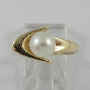 Bague perle Akoya, 10K jaune, B6832-1