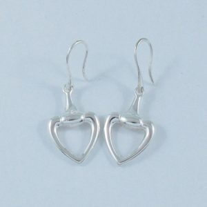 GUCCI 'horsebit heart', pendants d'oreilles, argent, B6906-1