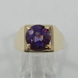 Bague, améthyste, 9K jaune, B6937-1