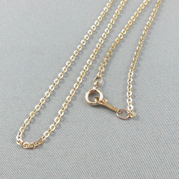 10K yellow gold cable chain