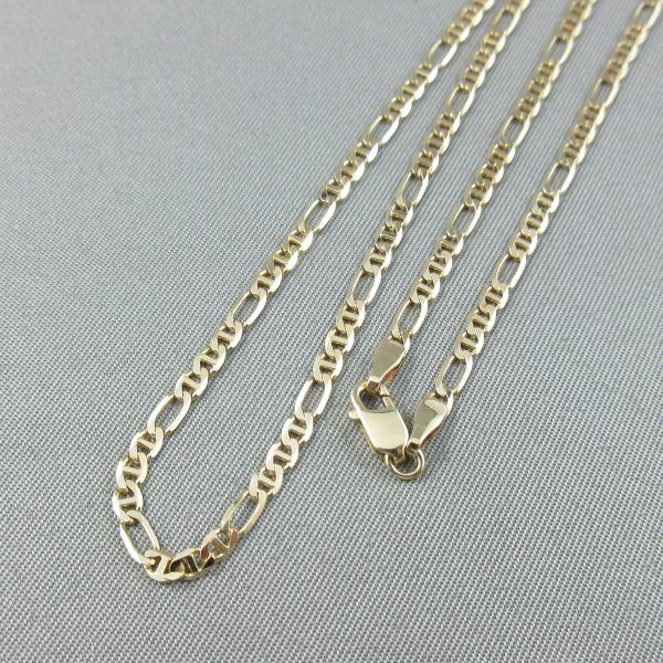 Chaîne, maille gourmette alternée, 10K jaune