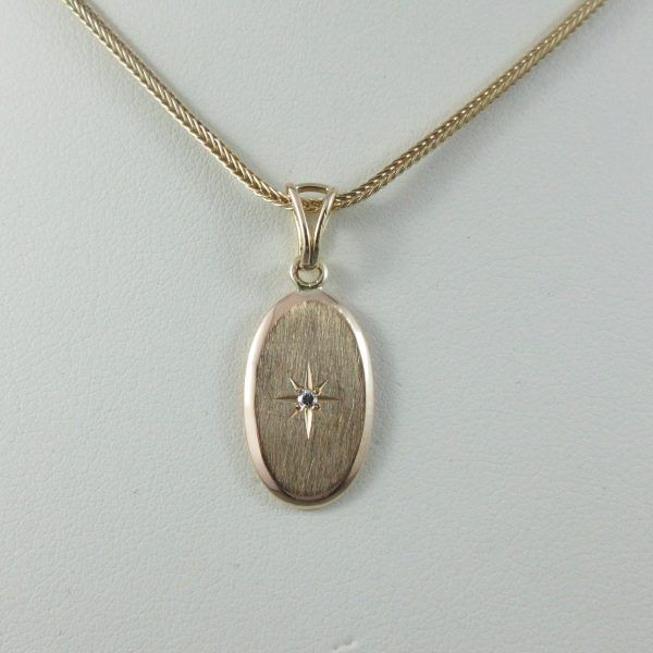 Diamond, 18K yellow gold pendant - Image 4