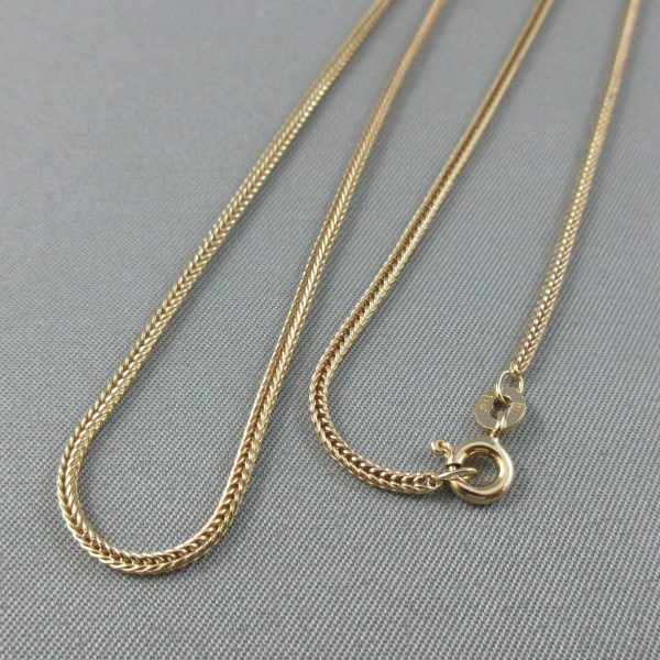 10K yellow gold wheat chain