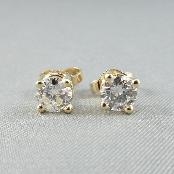 Diamond, 14K yellow gold earrings - Image 3