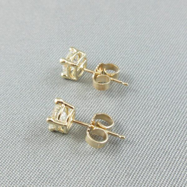 Diamond, 14K yellow gold earrings - Image 4