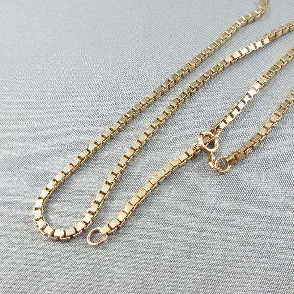 10K yellow gold box chain - Image 2