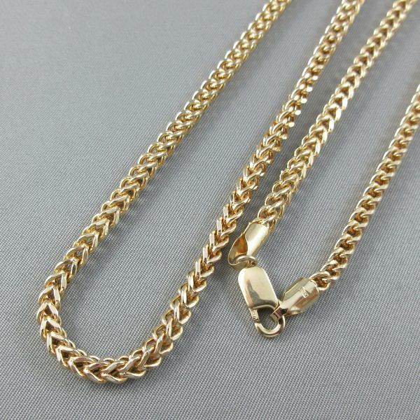 10K yellow gold wheat chain