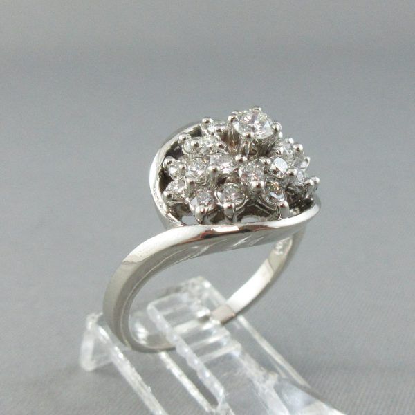 Diamonds, 14K white gold ring - Image 3