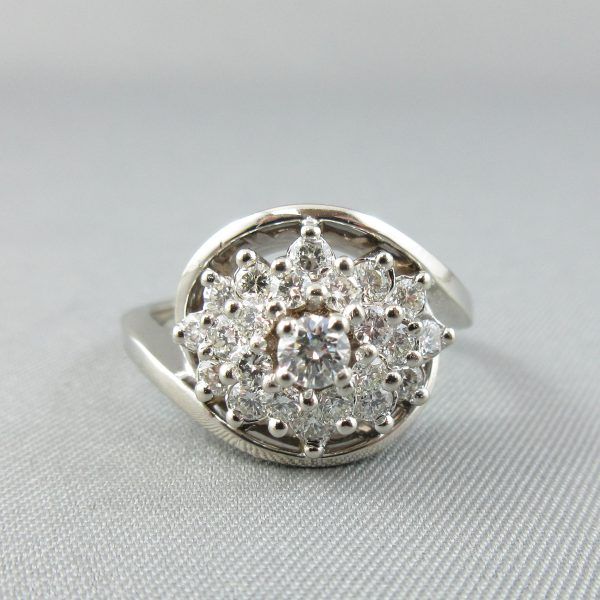 Diamonds, 14K white gold ring - Image 4