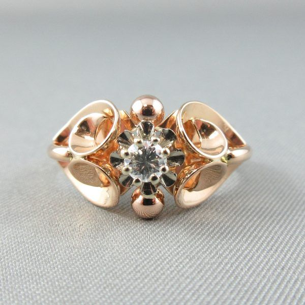 Diamond, 18K gold ring - Image 3