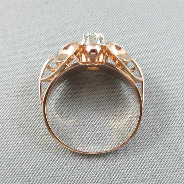 Diamond, 18K gold ring - Image 5