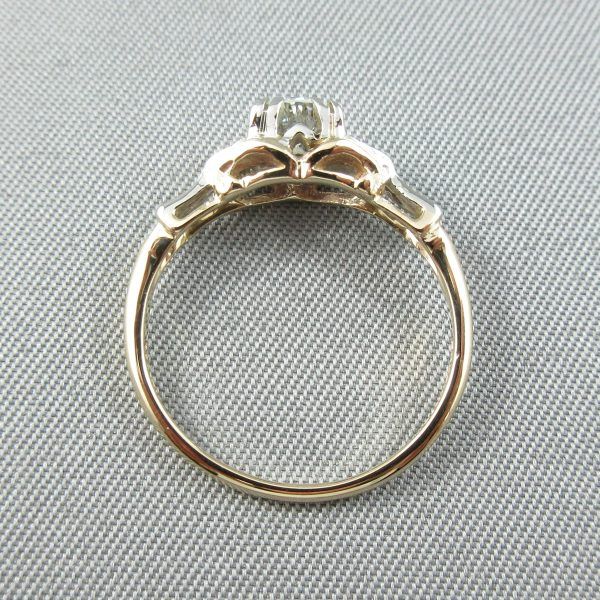 Diamond, 14K yellow gold and 18K white gold ring - Image 5