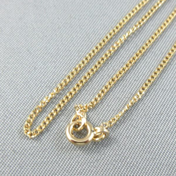 18K yellow gold curb chain