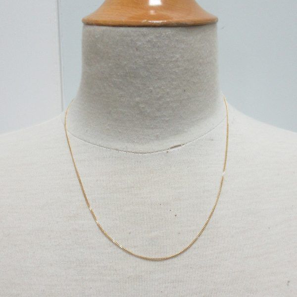 18K yellow gold curb chain - Image 4