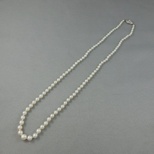 Collier, perles Akoya et diamant, 14K blanc, BIRKS – Image 2