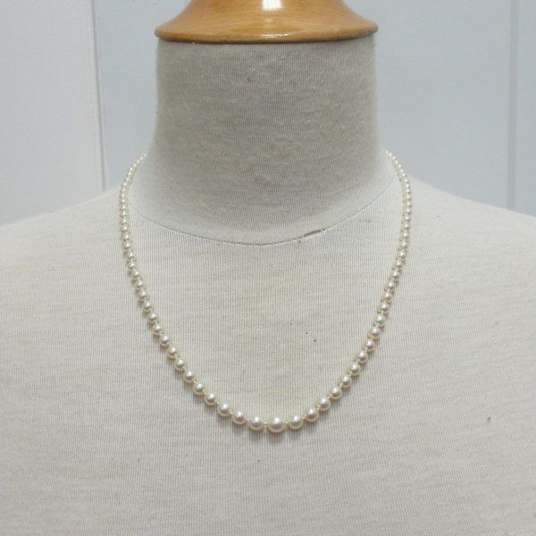 Collier, perles Akoya et diamant, 14K blanc, BIRKS – Image 3