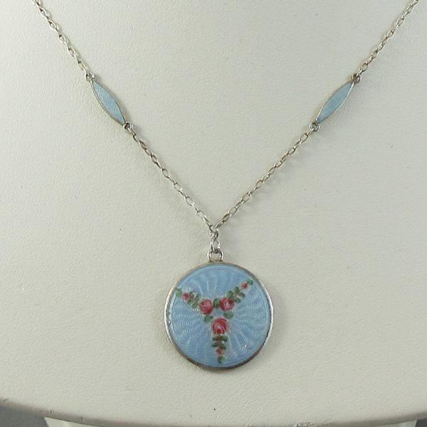 Silver enamel necklace and bracelet, BIRKS - Image 4