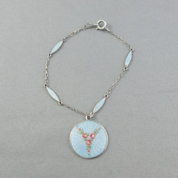 Silver enamel necklace and bracelet, BIRKS - Image 6