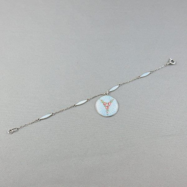 Silver enamel necklace and bracelet, BIRKS - Image 7