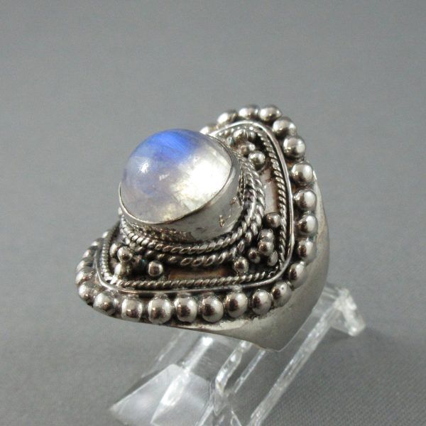 Bague, péristérite, argent – Image 2