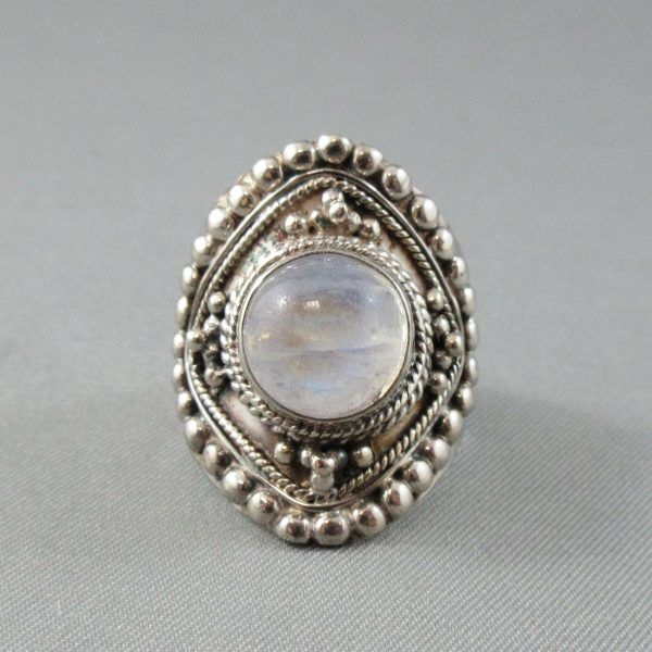 Bague, péristérite, argent – Image 3