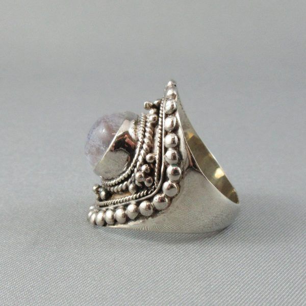 Bague, péristérite, argent – Image 4